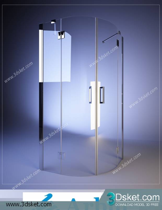 Free Download Shower 3D Model Tắm Đứng 002