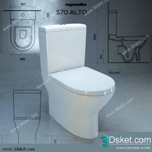 Free Download Toilet Bidet 3D Model 005