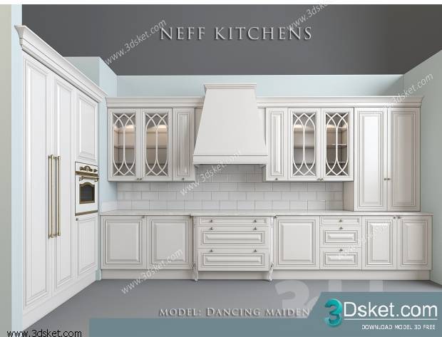 Free Download Kitchen 3D Model Nhà bếp 019