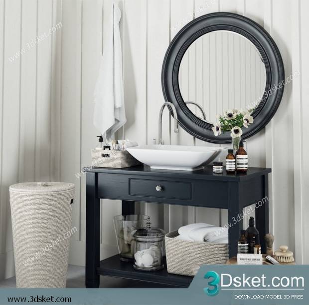 Free Download Bathroom Furniture 3D Model 027