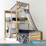 Free Download Child Bed 3D Model Giường cho trẻ 013