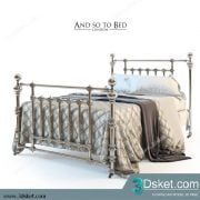 3D Model Bed Free Download Giường 087
