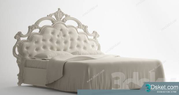 3D Model Bed Free Download Giường 067