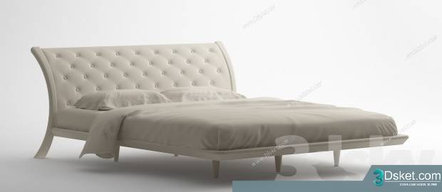 3D Model Bed Free Download Giường 068