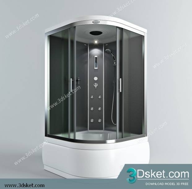 Free Download Shower 3D Model Tắm Đứng 017