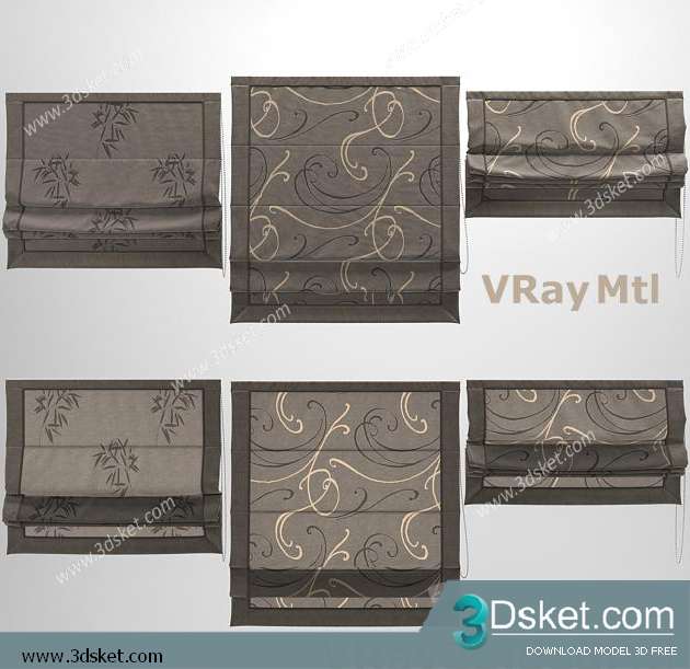 Free Download Curtain 3D Model Rèm 008