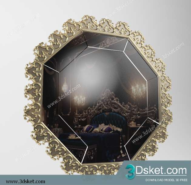 Free Download Mirror 3D Model Gương 008
