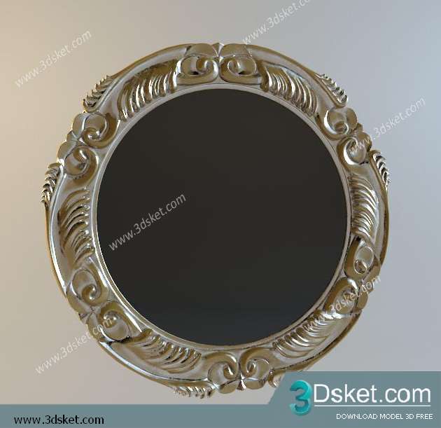 Free Download Mirror 3D Model Gương 009
