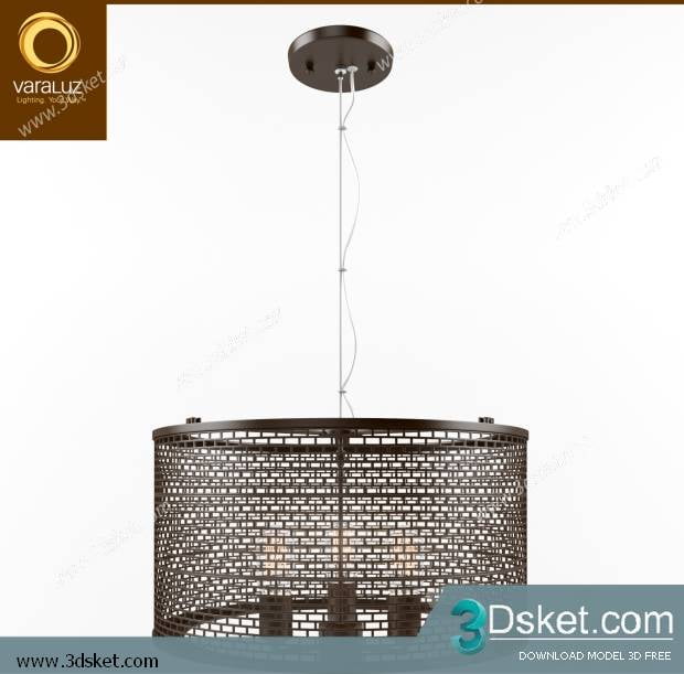Free Download Ceiling Light 3D Model Đèn Trần 009