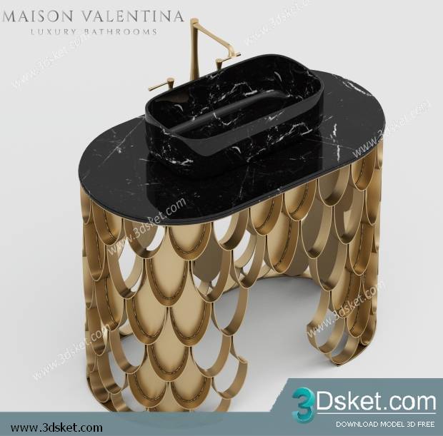 Free Download Bathroom Furniture 3D Model 028