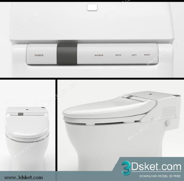 Free Download Toilet Bidet 3D Model 007