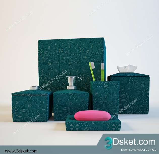 Free Download Mirror 3D Model Bộ Trang Trí 017