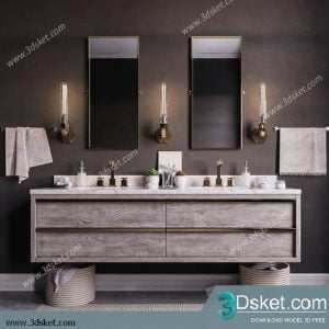 Free Download Bathroom Furniture 3D Model 030