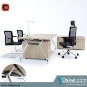 3D Model Office Furniture Free Download Bàn làm việc 022
