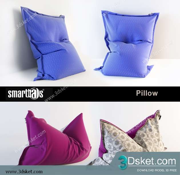 Free Download Pillows 3D Model 001 Gối