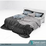 3D Model Bed Free Download Giường 041