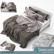 3D Model Bed Free Download Giường 045