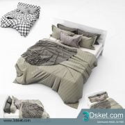 3D Model Bed Free Download Giường 046