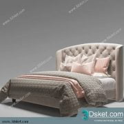 3D Model Bed Free Download Giường 042