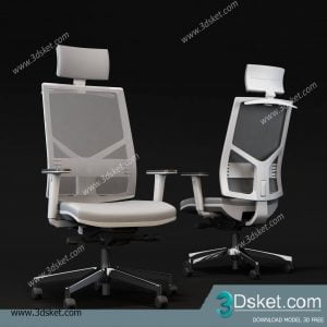 3D Model Office Furniture Free Download Ghế xoay 038