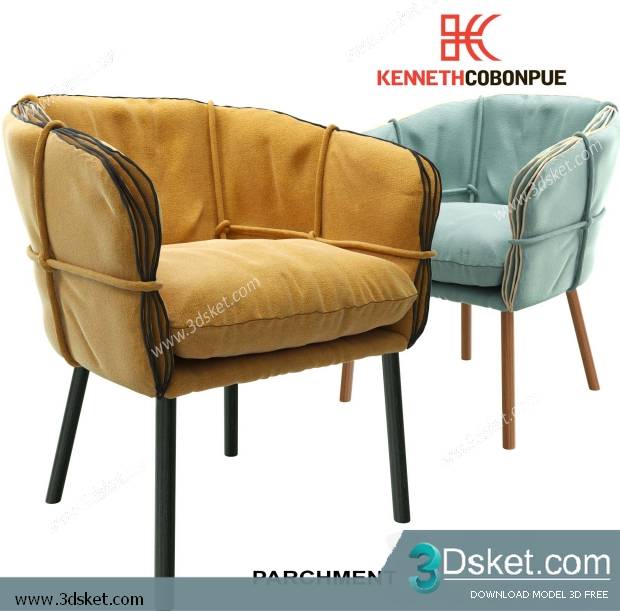 3D Model Arm Chair Free Download 406