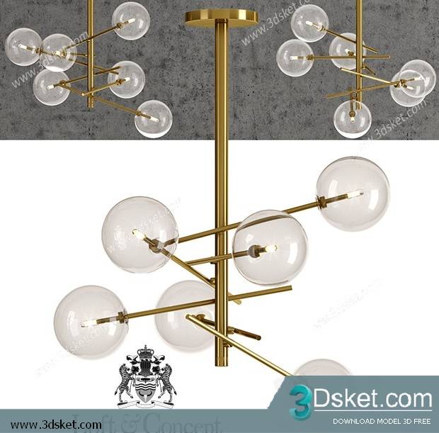 Free Download Ceiling Light 3D Model 0445
