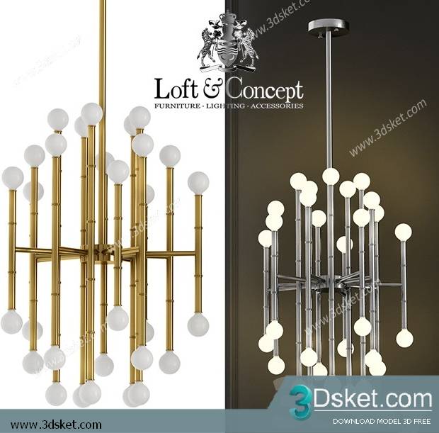Free Download Ceiling Light 3D Model 0447
