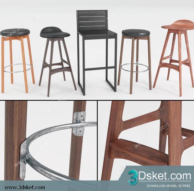 3D Model Arm Chair Free Download 410