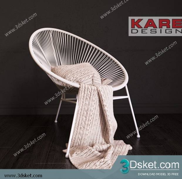 3D Model Arm Chair Free Download 414