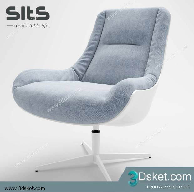 3D Model Arm Chair Free Download 416