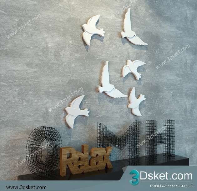 Free Download Decorative set 3D Model 081