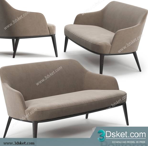 3D Model Arm Chair Free Download 420