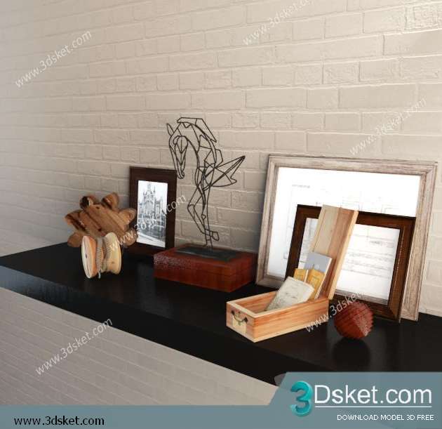 Free Download Decorative set 3D Model 084
