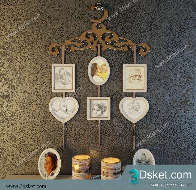 Free Download Decorative set 3D Model 085