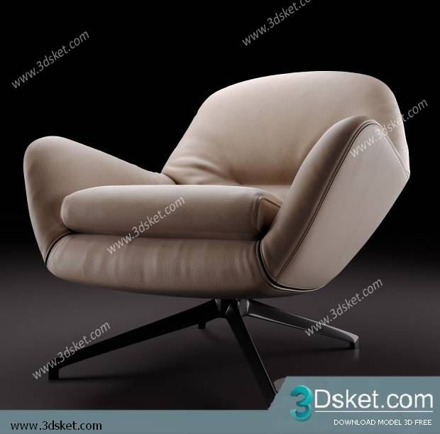3D Model Arm Chair Free Download 422