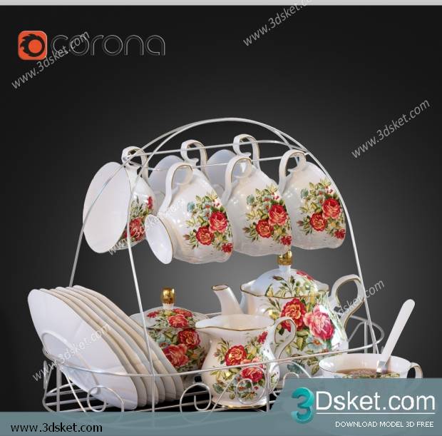 Free Download 3D Models Tableware Kitchen 0234