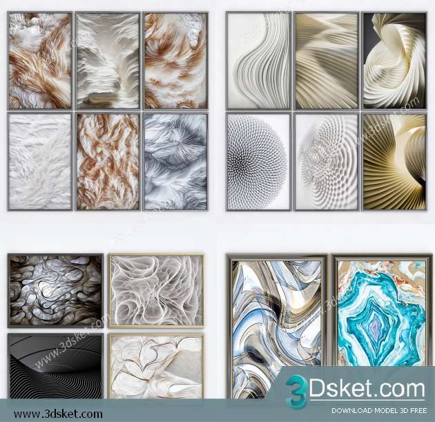 Free Download Frame 3D Model Tranh 078