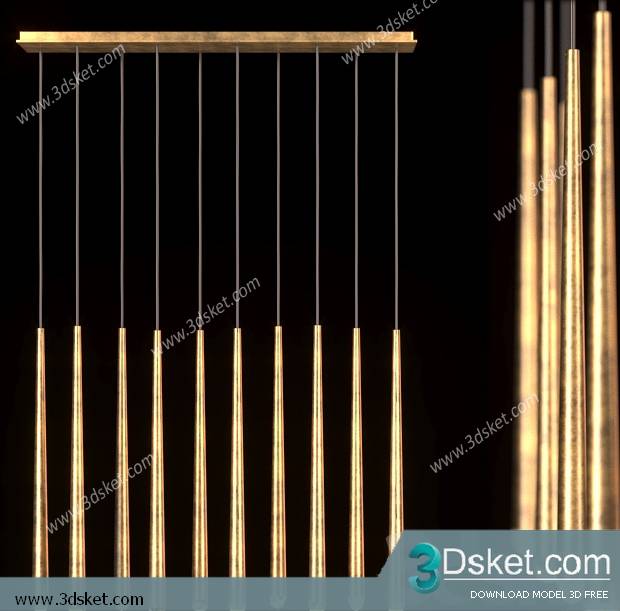 Free Download Ceiling Light 3D Model 0454