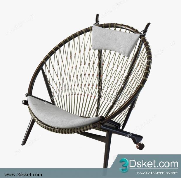 3D Model Arm Chair Free Download 428