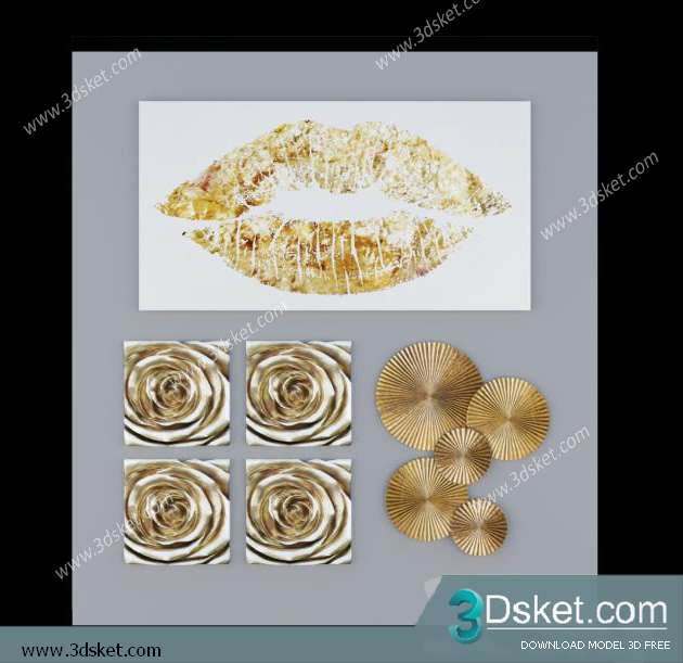 Free Download Decorative set 3D Model 086