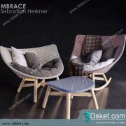 3D Model Arm Chair Free Download 436