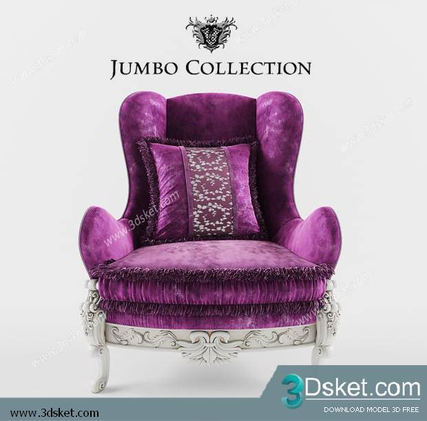 3D Model Arm Chair Free Download 087