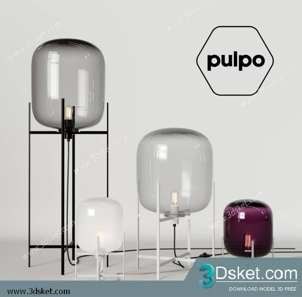 Free Download Floor Lamp 3D Model 064