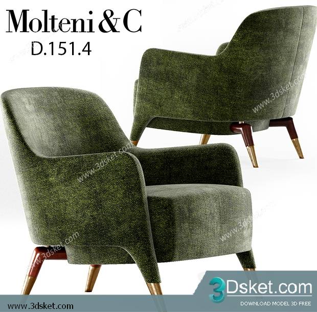 3D Model Arm Chair Free Download 443