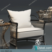 3D Model Arm Chair Free Download 446