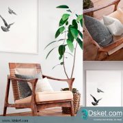 3D Model Arm Chair Free Download 448
