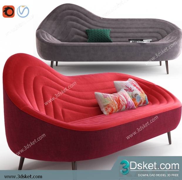 3D Model Arm Chair Free Download 449