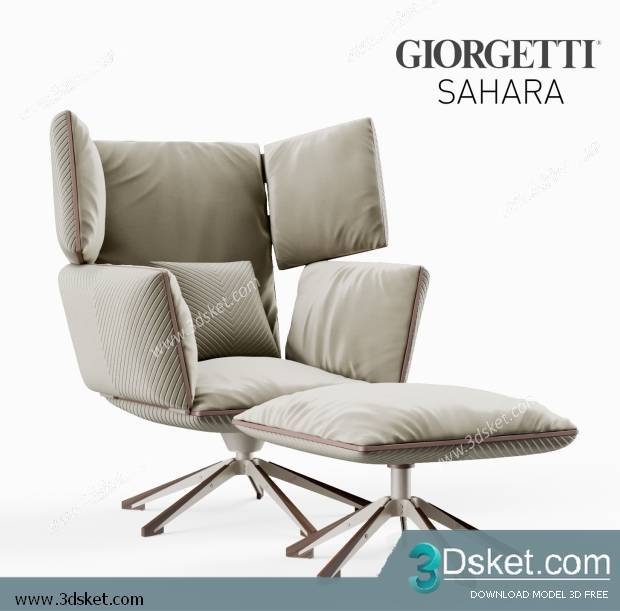 3D Model Arm Chair Free Download 450