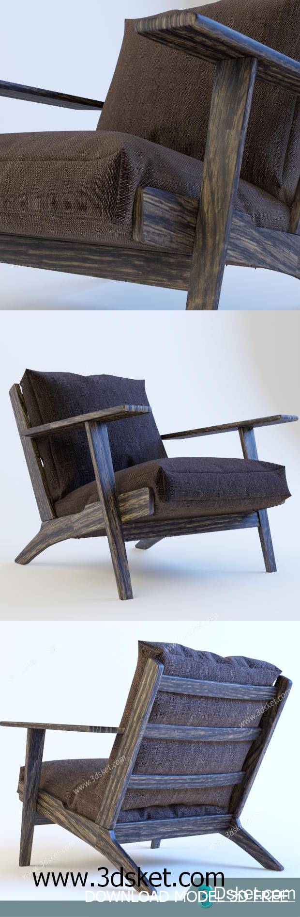 3D Model Arm Chair Free Download 088