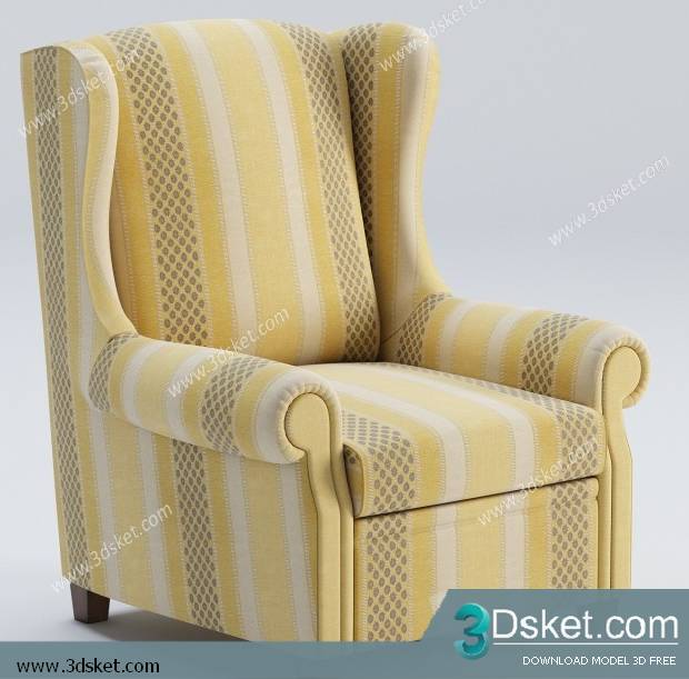 3D Model Arm Chair Free Download 459